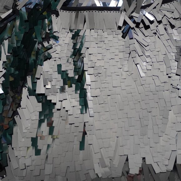 ZARA Sequin Mini Skirt Silver– FW 2024 – Size Small - Picture 1 of 4